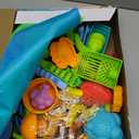Beach Toys, Farm Theme Sand Toys for Kids Boys and Girls with 2 Truck, 2 Collapsible Bucket, Sand Castle Building Kit, Molds, Mesh Bag, Farm Animals, Tools, Indoor Outdoor Toys for Kids Ages 3-10