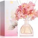 COCORRNA Reed Diffuser - Pink Rose 8.5 Fl.oz Reed Diffuser with 8 Sticks for Home Bathroom Shelf Decor (Simple Luxe Collection)