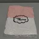 TILLYOU Baby Bassinet Sheets for Girls Boys 2 Pack Baby Sheets for Square Rectangle Oval Bassinet Mattress 33X16 Inch, Pink & White