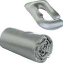 BALAPET Silky Satin Pregnancy Pillow Cover (ONLY Pillowcase), U Shaped Smooth Maternity Pillow Cover with Hidden Zip, Luxurious Soft & Breathable Large Pillow Protector for Side Sleeper,Dark Grey