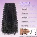 Deep Wave Feather Crochet Hair, 100 Strands Miracle Knots Hair Curly Crochet Hair for Black Women Pre-Separated Invisible Knotless, Feathered Crochet Hair Extensions (18 Inch 1B)