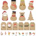 520Tags Christmas Gift Tags Stickers, Self-Adhesive Christmas Name Tags, 24 Pack 9x6x4 Gift Boxes, White Gift Boxes with Lids, Black Gift Boxes with Lids 8x8x4 Inches 10 Pack,  Small Gift Box for Christmas, Wedding, Graduation, Holiday, Birthday Presents Packaging