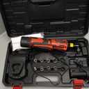 AVID POWER Cordless Electric Ratchet Wrench 3/8", 44.2 Ft-lbs 12V Power Ratchet Wrench Kit w/Two 2.0Ah Batteries, 1-Hour Fast Charger, Variable Speed and 10 Sockets (Red)