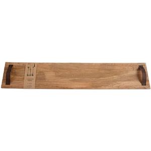 Mud Pie Long Oversized Wood Board 8" x 42", Brown