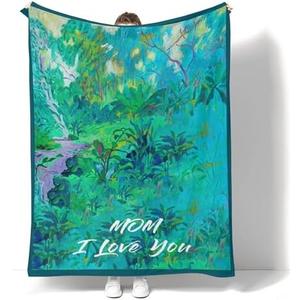 remberever Warm Flannel Blanket Mom's Blanket Thanksgiving Gifts for Mom from Daughter ldeas Birthday Gifts for Mother Christmas, Mother's Day Oil Painting Throw Blanket