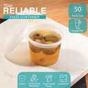 OAKRIDGE PRODUCTS Deluxe 4oz Deli Food Storage Containers Designed for Fridge and Freezer (50 Pack)