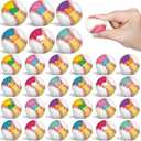24 Pcs Ice Cream Drip Baseball Stress Balls Party Favors for Boys Girls Kids Fidget Toys Bulk Anxiety Relief Balls for Stress Toy Game Birthday Party Decoration