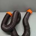 Camco RhinoFLEX 15-Ft RV Sewer Hose Kit - Features Clear Elbow Fitting w/Removable 4-in-1 Adapter - Connects to 3 Slip or 3/3.5/4 NPT Threaded Sewer Connection (39770)