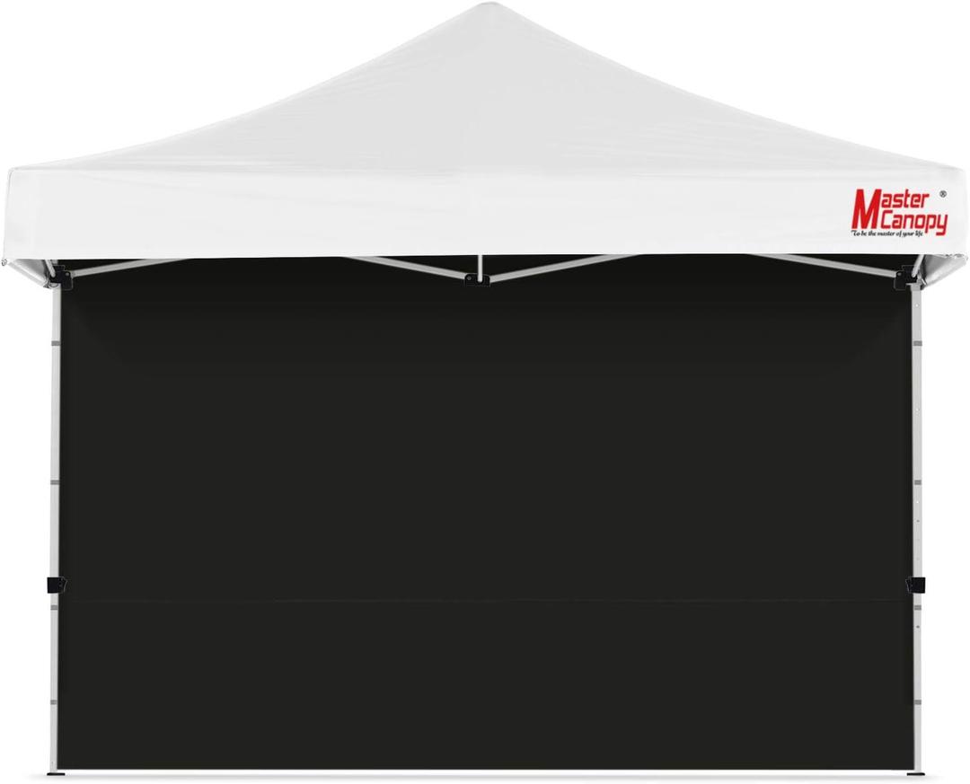 MASTERCANOPY 12x12ft Canopy SunWall Instant Canopy SideWall for Pop Up Canopy Tent Gazebos, UV Protection Sidewall Only, Spliceable (1 Pack, Black)