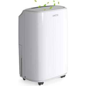 2500 Sq.Ft Dehumidifier for Home Basement, ANDTE 34 Pints Dehumidifier with Drain Hose with Smart Humidity Control, 3 Operation Modes, Powerful Moisture Removal for Large Room, RV, Bathroom, Bedroom (White)