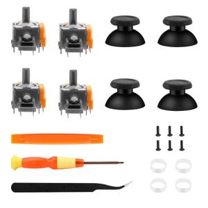TOMSIN Joysticks Replacement for PS5 Controller,4 Pack Hall Effect 3D Analog Sensor Joysticks Module with Thumbsticks Cap for Playstation 5 Controller,Thumbsticks Repair Kit for PS5 Controller