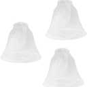 3 Pack White Alabaster Ceiling Fan Light Covers, Bell Glass Shade Replacement Globe for Bathroom Vanity Fixture, Chandelier, Wall Sconce with 2 1/4 inch Fitter Opening, G0107
