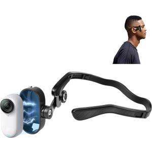 PULUZ Head Mounted Magnetic Ear Mount Holder for Insta360 Go 3 / GO 3S,Quick Release Lug Mount for POV/Vlog Selfie Video Recording