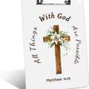 2 x Bible Verse Clipboard Inspirational Gifts Christian Gifts for Women Religious Birthday Retirement Baptism Gift for Chirstmas Fathers Mothers Day Graduation Office from Mom Dad Friends Sisters