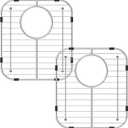 Bottom of Sink Protector Rack, Stainless Steel 13.2"x11.6" Sink Grid Dish Drying Rack Grate with Rear Drain Hole 2 Packs