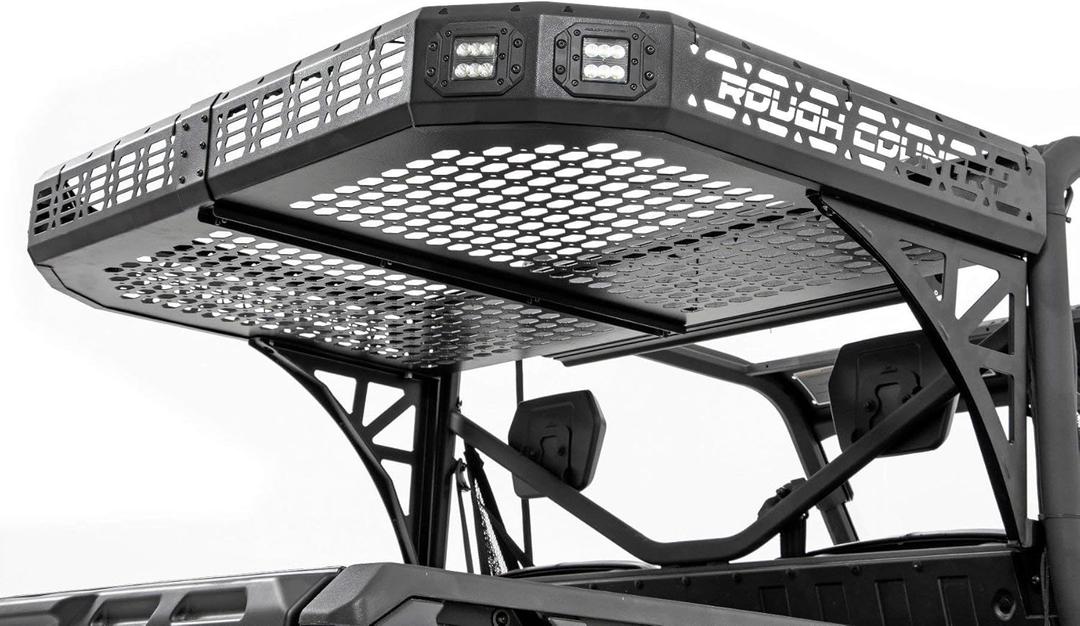 Rough Country Rear Cargo Rack for Can-Am Defender (2017-2025) - Bolt-on Over-Bed Storage