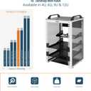 Tecmojo 9U Network Rack, 10 inch Mini Server Rack with 2 Side Translucent Panels & 2 Top Handles, 7.87 inch Deep, for 10 inch IT Equipment & A/V Devices, White