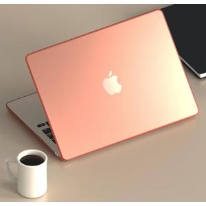 KEROM Brown Clear Case for MacBook Air 13 inch 2025-2022 M4 M3 M2 A3240 A3113 A2681, MacBook Air M3 13 inch Case, Matte Plastic Hard Shell & Keyboard Cover for Mac Air 13.6 inch, Frosted Brown