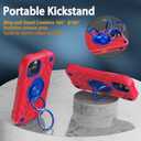 KCJ for iPhone 13 Mini Case/iPhone 12 Mini Case with [2×Screen Protectors+1xCamera Lens Protector] &Kickstand Soft Silicone+Hard PC Full Body Protection Heavy Duty Phone Case 5.4"