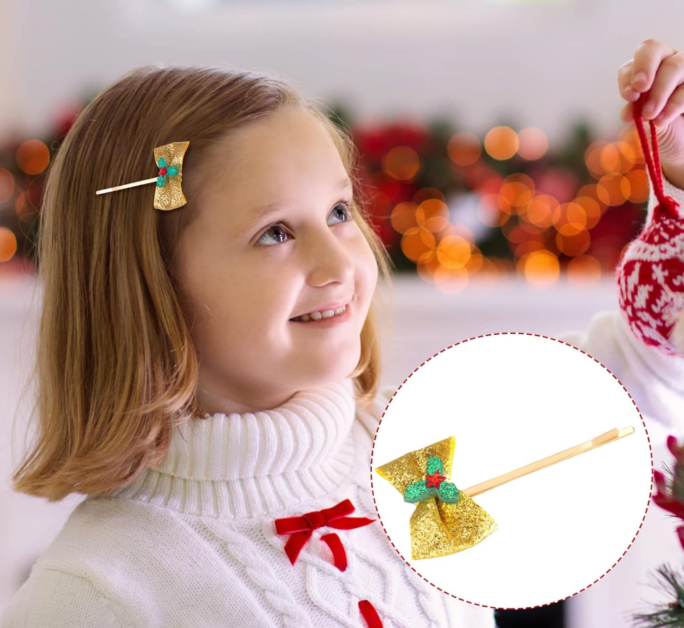 Peace Christmas Hair Clips for Women, Rhinestone Snowflake Hair Clips, Candy Cane Christmas Hair Accessories Candy Hair Accessories, Alligator Xmas Bow Hair Pins Barrettes for Girls, Holiday Gift