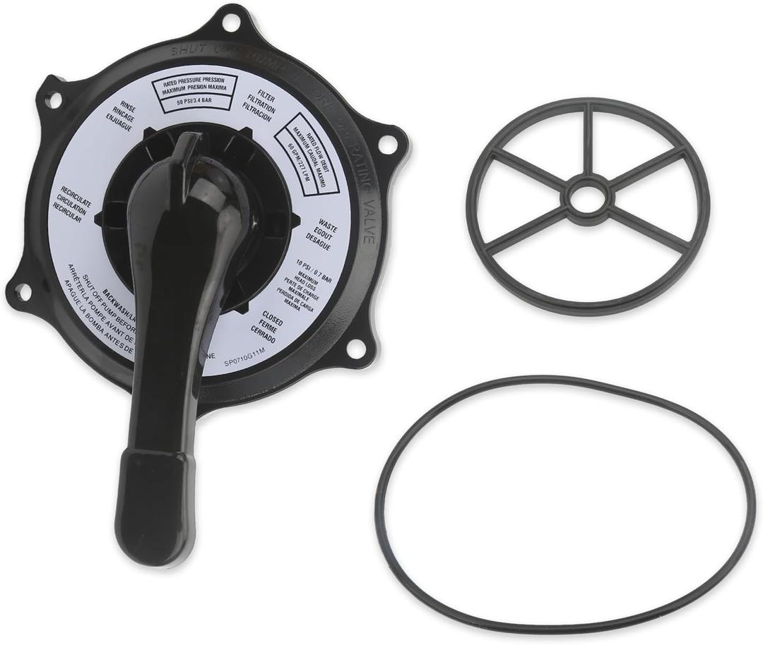 SPX0710XBA17 Key Cover and Handle Assembly Compatible with Hayward SP0710 SP0710X SP0711 SP0712 1-1/2" Vari-Flo Multiport Valves