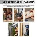 1/2 x 6 Black Lag Bolts, 20 PCs Heavy Duty Dacromet-Coated 304 Stainless Wood Lag Screws, Hex Head for Outdoor Framing Construction