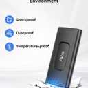 Aiibe 1TB External SSD USB C Portable SSD USB 3.2 Gen 2, Up to 1050MB/s, External Solid State Drive 1TB External Hard Drive for iPhone 17/16/15, Laptop (Black)