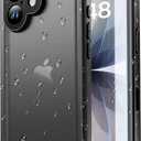SPORTLINK for iPhone 17 Case - IP68 Waterproof Military Protective Full Body Heavy Duty Shockproof 360 Sealed Dustproof with Camera Screen Protector Phone Cover for iPhone 17 6.3" Black