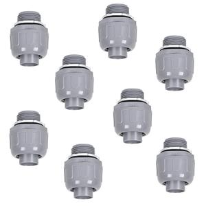 1/2 Liquid Tight Connector, Yolleach Flexible Nonmetallic Electrical Conduit, Straight PVC Conduit Connector, UL Listed (8)