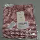 VAOYIU Womens Cropped Puffer Vest Lightweight Sleeveless Plaid Printed Cotton Quilted Vest Outwear(8-Red-Brown-M)