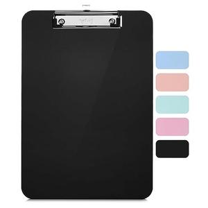 Mr. Pen- Plastic Clipboard, Letter Size, Black, Clipboard Plastic, Low-Profile Metal Clip with Retractable Hanging Hole 2 in pack