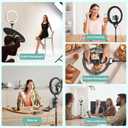 Aureday 14inch iPad Ring Light with Tripod Stand, 62inch Selfie Tripod Light Ring with Phone&Tablet Holder for Recording, 20W LED Circle Light with Wireless Remote for Tiktok, Makeup, Live Streaming