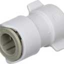 Whale WX1532 Quick-Connect Threaded -Inch Female to 15mm Adapter, Double-Gripper Design, For Hot and Cold Water,White (One Size), Pack of 2 
