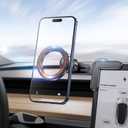 Tesla Phone Mount, [Strong Magnets & Super Stable ] Tesla Phone Holder Model 3/Y Accessories for Tesla Screen, for Magsafe Car Mount Can Be Adjusted 360 fits iPhone 15 14 13 12 Pro Max (TeslaMOUNT 2)