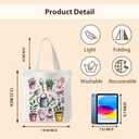 NATSUNO Canvas Tote Bag,Science Graduation Gifts,Tote Bags for Women,Reusable Grocery Bags (Funny-plant)