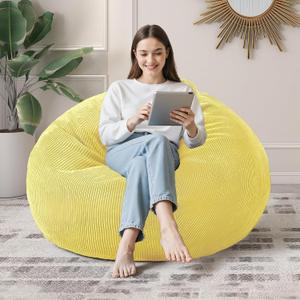 3FT Bean Bag Chair for Adults,3' Big Teardrop Beanbag with Filler