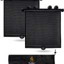 EcoNour Window Shades for Car Baby (2 Pack) | Retractable car Window Shade for Baby for Sun Protection for Kids, Passengers & Pets in The Back Seat | Car Window Covers for Trucks | (20x22)