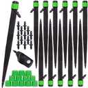 CARPATHEN 12 Drip Irrigation Emitters - Interchangeable Spare Irrigation Heads Included - ¼ inch Drip Irrigation Kit Compatible - 360 deg Adjustable Sprayer for Raised Garden Bed, Potted Plants
