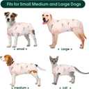 Kuoser Recovery Suit for Dogs Cats After Surgery, Professional Pet Recovery Shirt Dog Abdominal Wounds Bandages, Substitute E-Collar & Cone,Prevent Licking Dog Onesies Pet Surgery Recovery Suit, Peach Medium