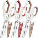 Astercook Kitchen Scissors 3 Pack, Heavy Duty All Purpose Kitchen Shears for Food and Packaging, Stainless Steel Food Scissors for Meat, Poultry, Herbs and Vegetables, Dishwasher Safe