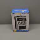 ATM Piggy Bank for Kids, ATM Machine for Real Money with Debit Card, Bill Feeder, Coin Recognition, Balance Calculator, Electronic Savings Safe Box, Gifts for Teen Boys Girls (Black)