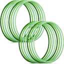 Sratte 12 Pcs Toy Hoop for Kid Detachable Adjustable Toy Hoop Colored Exercise Ring Plastic Circle for Kid Teen Gymnastics Equipment Require Self Assembly (28 Inch,Green Series)
