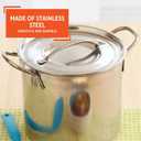 IMUSA Stainless Steel Stock Pot with Lid, 20 Quart, Silver, 20.6 Quarts