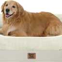 Orthopedic Removable Large Dog Bed -XL Large Dog Beds with Washable Cover and Removable Bolsters Non-Slip Bottom & Waterproof Pet Bed Sofa for Big Size Dogs (Beige)