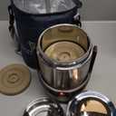 67 oz Adults Stainless Steel Vacuum Insulated Wide Mouth Soup Food Thermo Hot Food Jar with Keep Thermal Portable 3 Tier Stackable Bento Hot Food Containers Lunch Boxes (67 oz Silver)