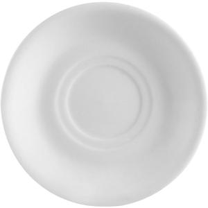 CAC China RCN-2 Clinton Rolled Edge 6-Inch Super White Porcelain Saucer, Box of 36