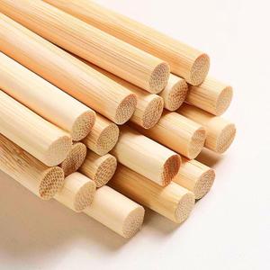 Dtmasao 100 PCS Dowel Rods Wood Sticks Wooden Dowel Rods - 3/8 x 17.5 Inch Unfinished Bamboo Sticks - for Crafts and DIYers