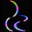 POILOVES LED POI Staffs SShape with 241 Color Light Modes USB Rechargeable Magic LED SStaffs Customized Colors, Profound Visual Effect