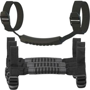 4X Grab Handles for Jeep, Universal Roll Bar Grip Handle Interior Accessories Compatible with Jeep Wrangler 1955-UP & UTV ATV - Black