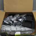 Dynaming Solar Flame Post Lights Outdoor, Solar Powered Lamps Fence Post Cap Lights, Flickering Flame LED Lantern Decorative Waterproof for Garden Deck Patio, Fit 4x4, 5x5 or 6x6 Wooden Posts, 6 Pack (Black)